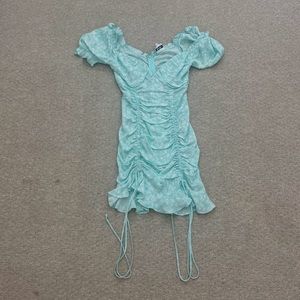 brand new skylar madison mint floral mini ruffle tie dress size M